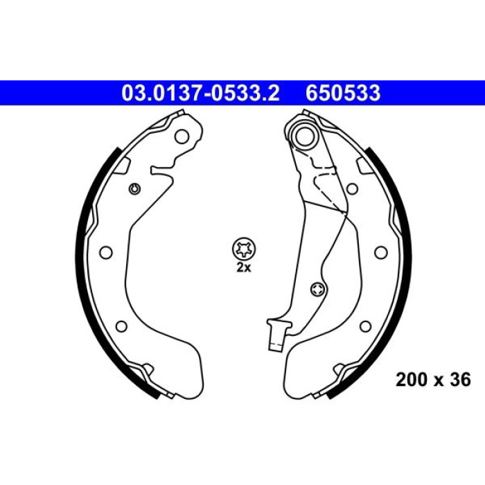 ATE 03.0137-0533.2 Bremsbackensatz