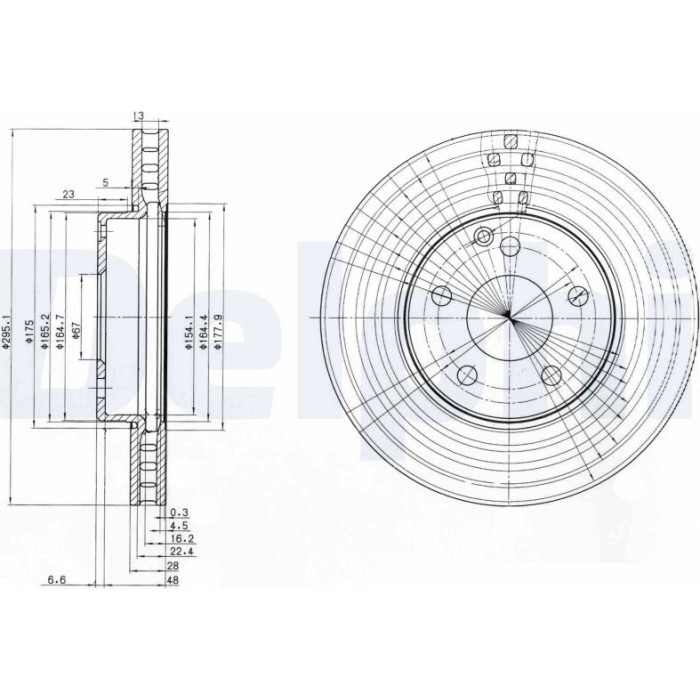Delphi BG3755 Bremsscheibe Delphi BG3755 Bremsscheibe