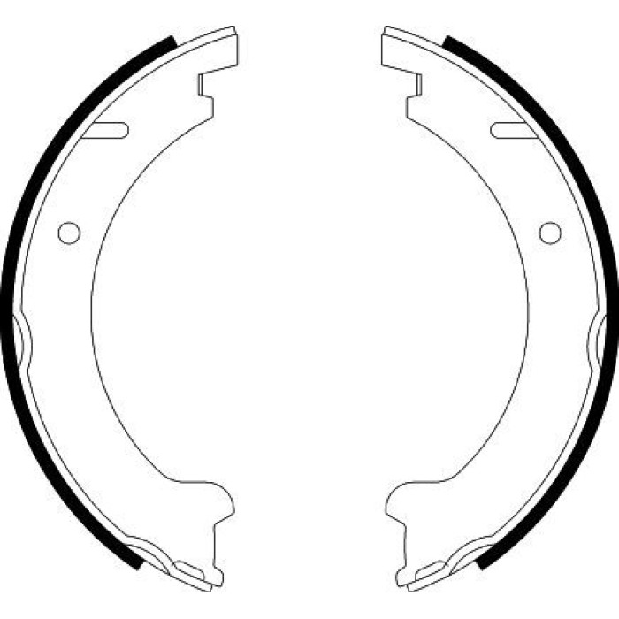 Hella 8DA 355 050-361 Bremsbackensatz, Feststellbremse