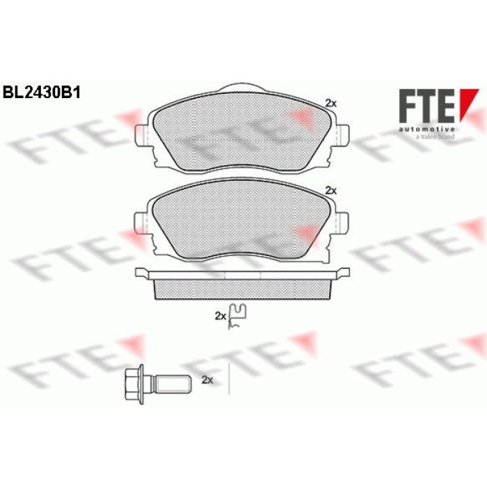 FTE 9010730 Bremsbelagsatz, Scheibenbremse