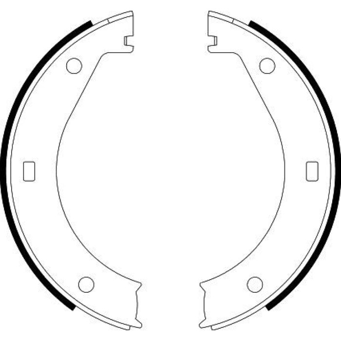 Hella 8DA 355 050-311 Bremsbackensatz, Feststellbremse Hella 8DA 355 050-311 Bremsbackensatz, Feststellbremse
