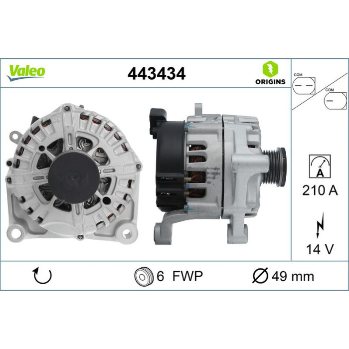 Valeo 443434 Generator ORIGINS