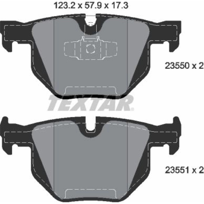 Textar 2355081 Bremsbelagsatz, Scheibenbremse epad Textar 2355081 Bremsbelagsatz, Scheibenbremse epad