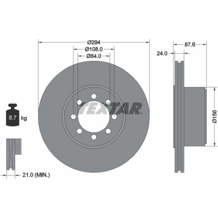 Textar 92171700 Bremsscheibe