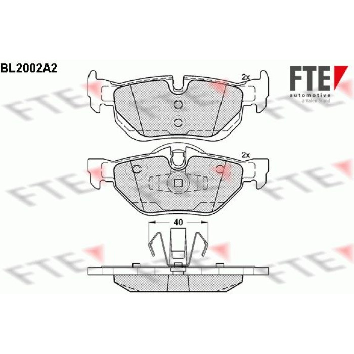 FTE 9010588 Bremsbelagsatz, Scheibenbremse