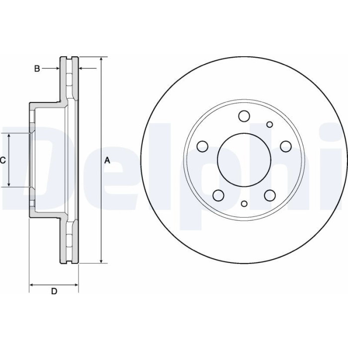 Delphi BG3841 Bremsscheibe