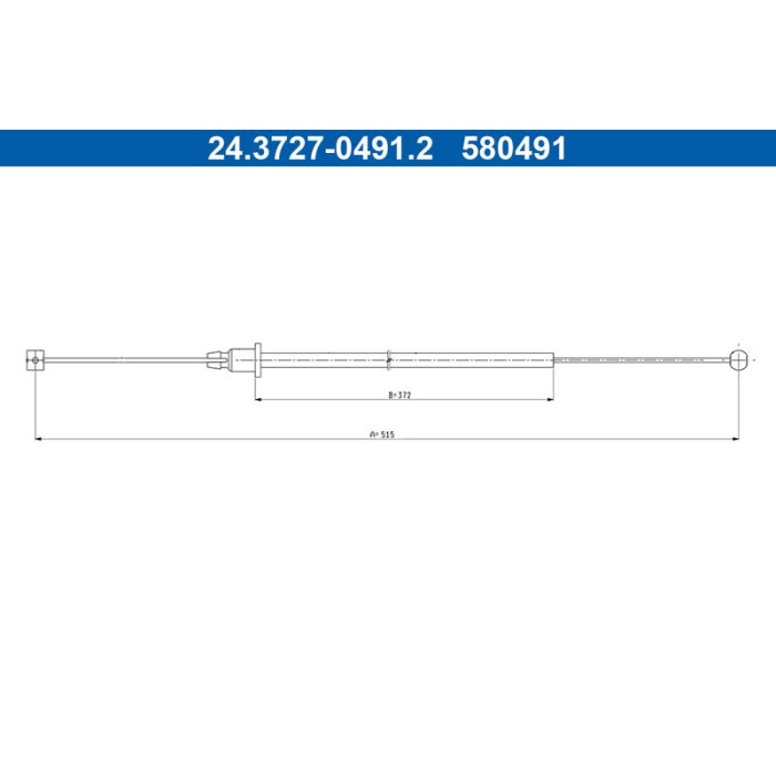 ATE 24.3727-0491.2 Seilzug, Feststellbremse ATE 24.3727-0491.2 Seilzug, Feststellbremse