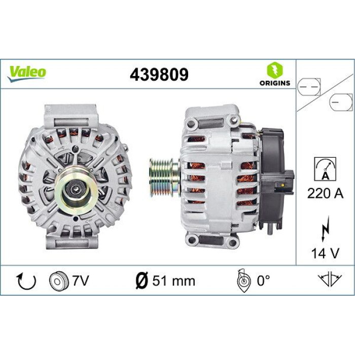 Valeo 439809 Generator ORIGINS - NEW O.E. TECHNOLOGIE
