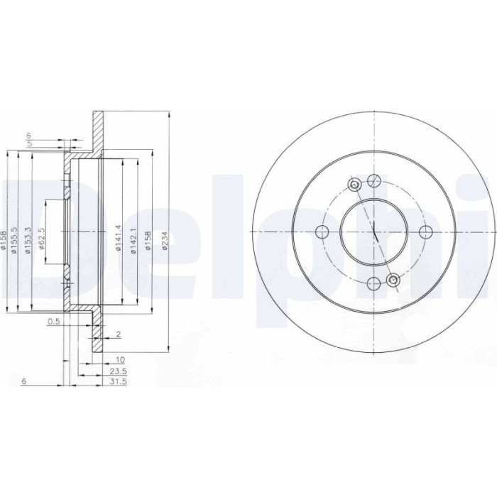 Delphi BG3981 Bremsscheibe Delphi BG3981 Bremsscheibe