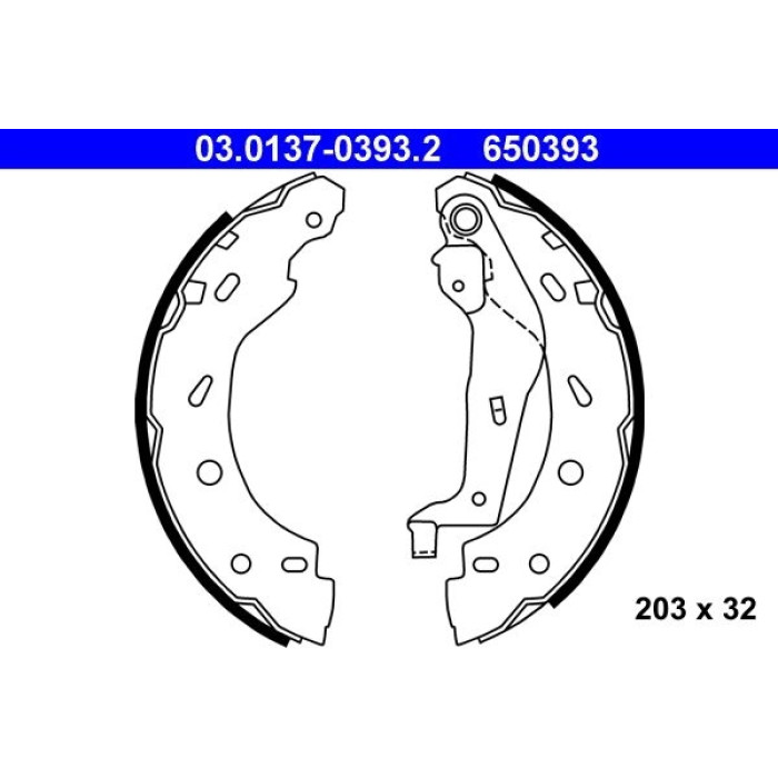 ATE 03.0137-0393.2 Bremsbackensatz ATE 03.0137-0393.2 Bremsbackensatz