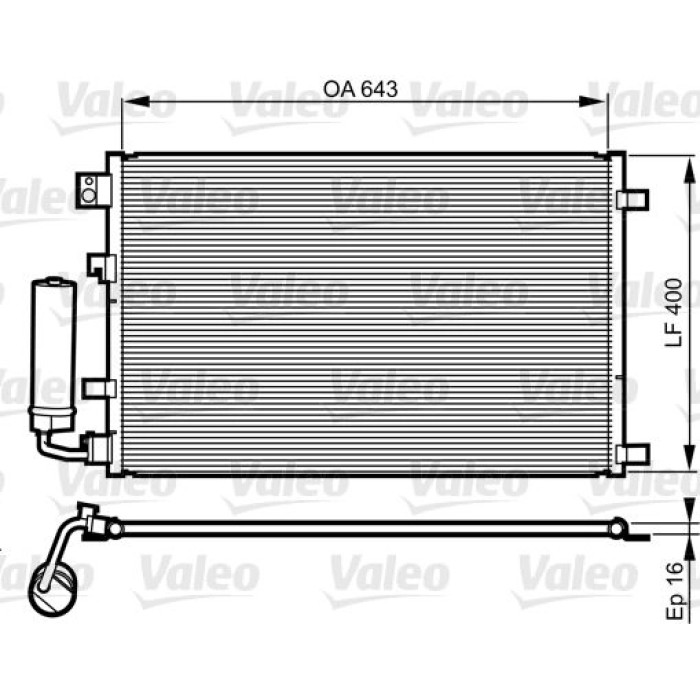 Valeo 814008 Kondensator, Klimaanlage