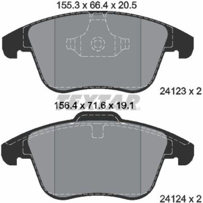 Bremsbelagsatz, Scheibenbremse 2412301