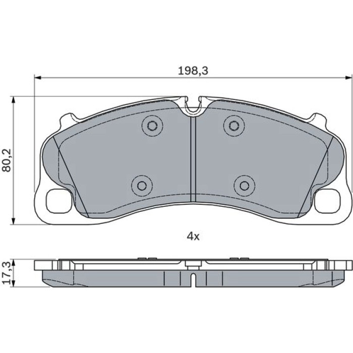 BOSCH 0 986 494 788 Bremsbelagsatz, Scheibenbremse