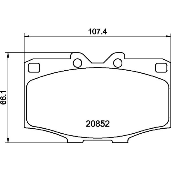 Hella 8DB 355 007-301 Bremsbelagsatz, Scheibenbremse