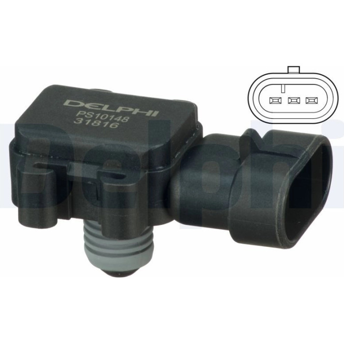 Delphi PS10148 Sensor, Saugrohrdruck Delphi PS10148 Sensor, Saugrohrdruck