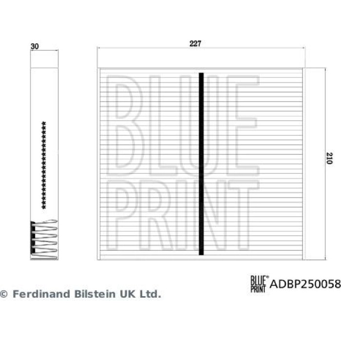 Blue Print ADBP250058 Filter, Innenraumluft