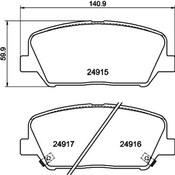 Bremsbelagsatz, Scheibenbremse 8DB 355 020-591