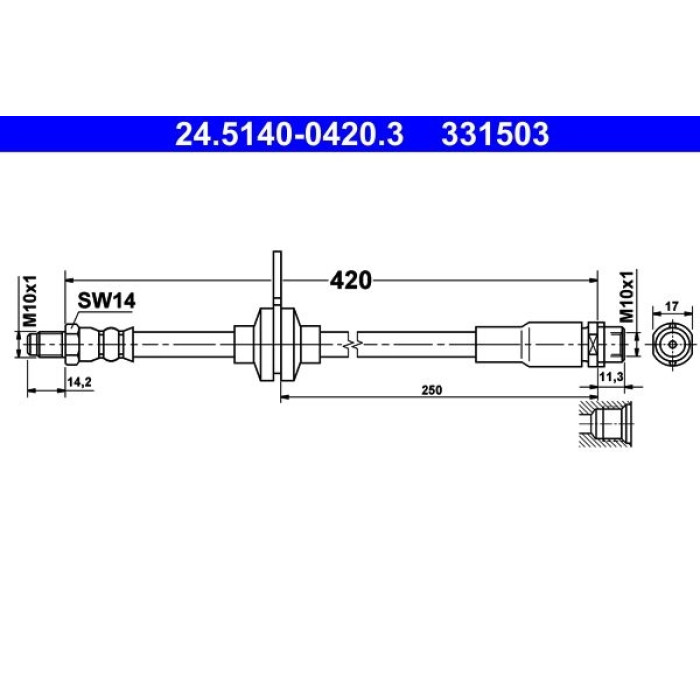 ATE 24.5140-0420.3 Bremsschlauch