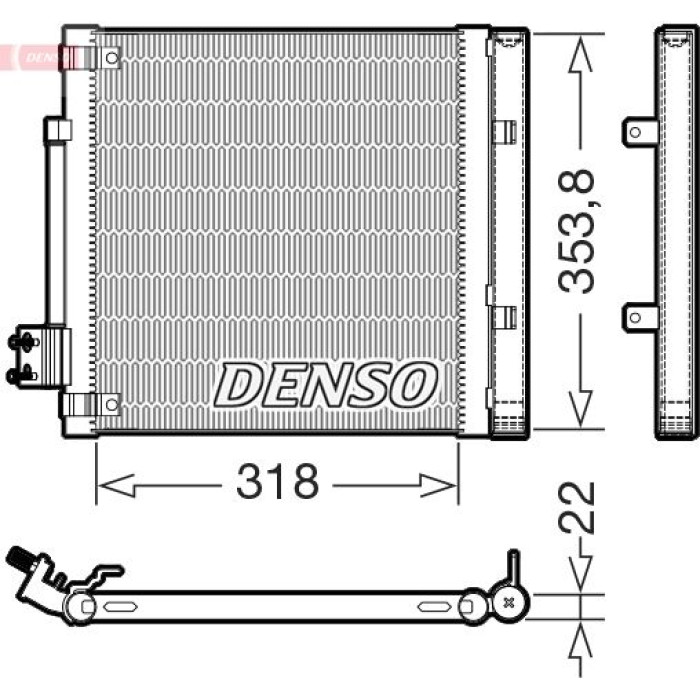 Denso DCN99082 Kondensator, Klimaanlage