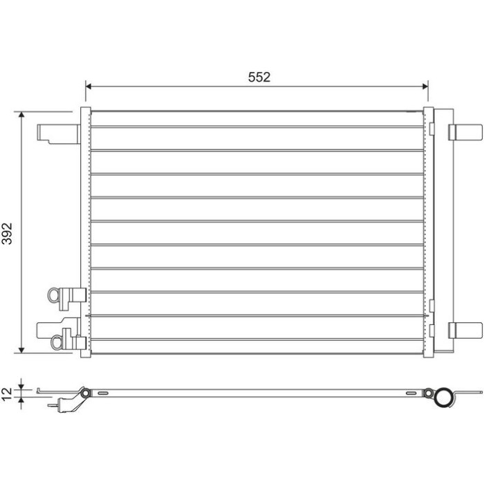 Valeo 822707 Kondensator, Klimaanlage Valeo 822707 Kondensator, Klimaanlage