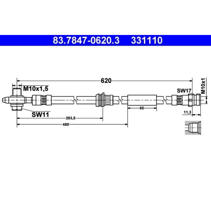 ATE 83.7847-0620.3 Bremsschlauch ATE 83.7847-0620.3 Bremsschlauch