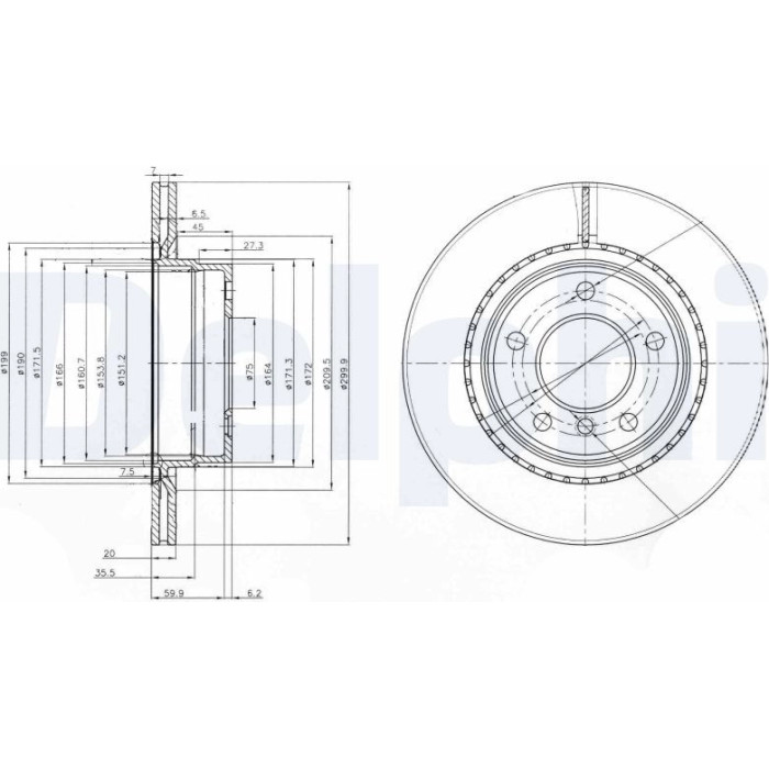 Delphi BG3901 Bremsscheibe Delphi BG3901 Bremsscheibe