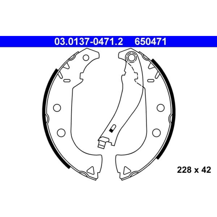 ATE 03.0137-0471.2 Bremsbackensatz ATE 03.0137-0471.2 Bremsbackensatz