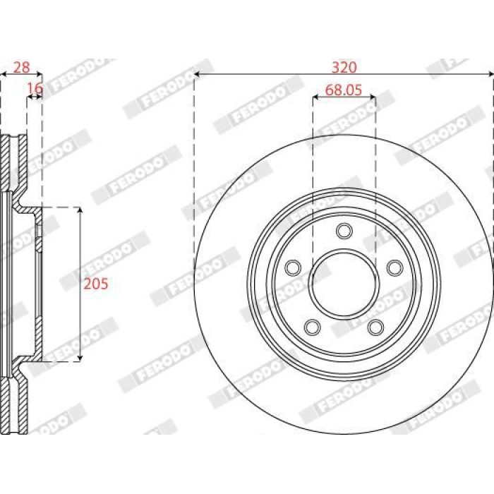 Ferodo DDF2785C-1 Bremsscheibe PREMIER Ferodo DDF2785C-1 Bremsscheibe PREMIER
