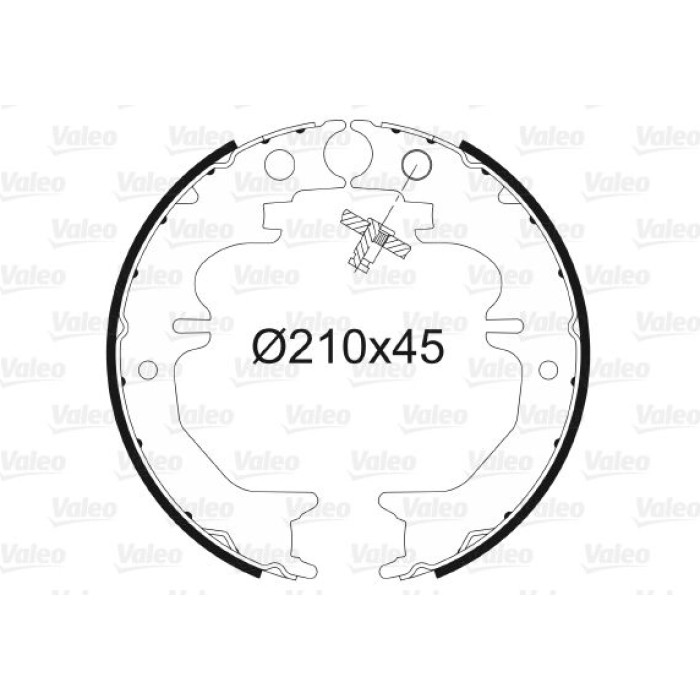 Valeo 564142 Bremsbackensatz, Feststellbremse
