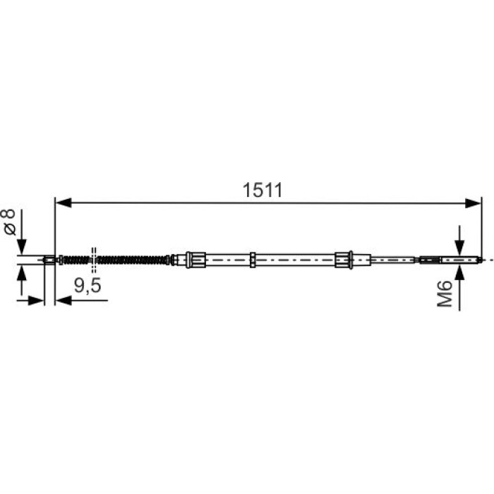 BOSCH 1 987 477 284 Seilzug, Feststellbremse