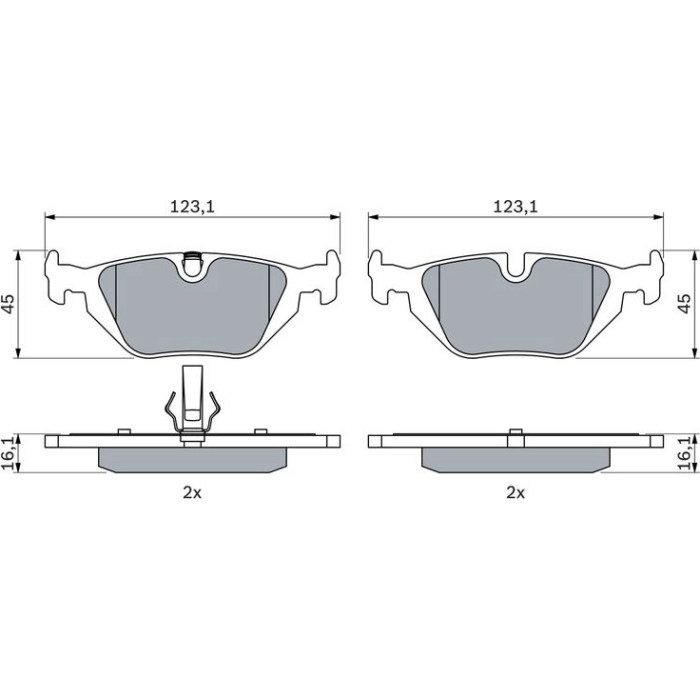 BOSCH 0 986 424 484 Bremsbelagsatz, Scheibenbremse BOSCH 0 986 424 484 Bremsbelagsatz, Scheibenbremse