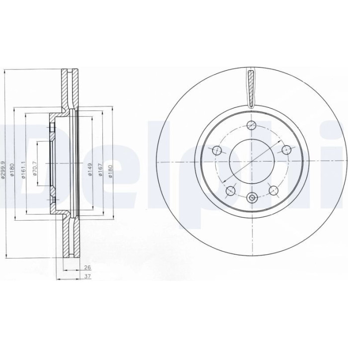 Delphi BG4278 Bremsscheibe Delphi BG4278 Bremsscheibe