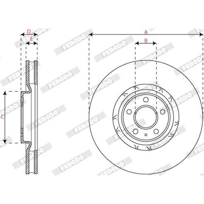Ferodo DDF2774RC-1 Bremsscheibe PREMIER Ferodo DDF2774RC-1 Bremsscheibe PREMIER