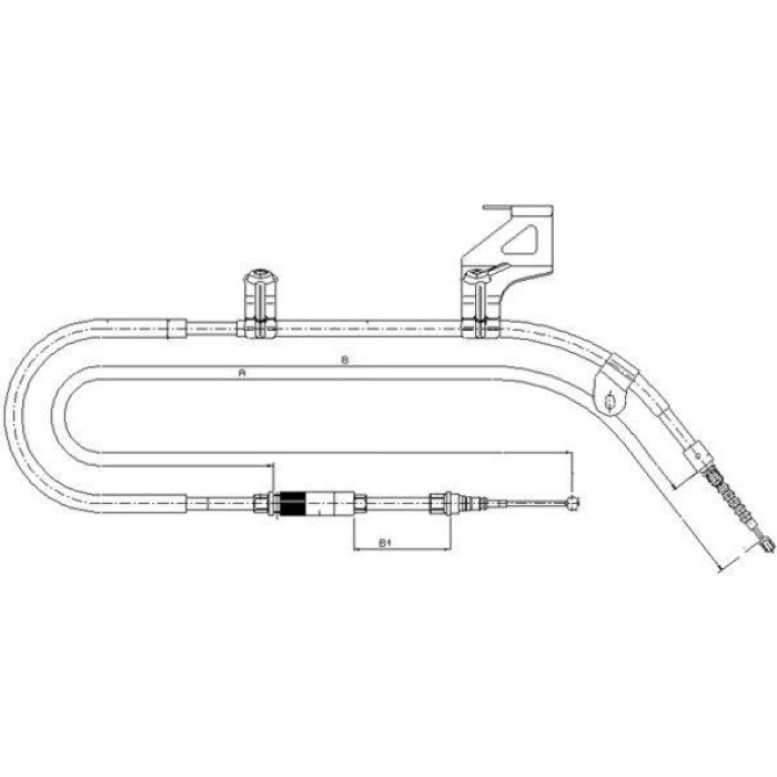Textar 44007200 Seilzug, Feststellbremse Textar 44007200 Seilzug, Feststellbremse