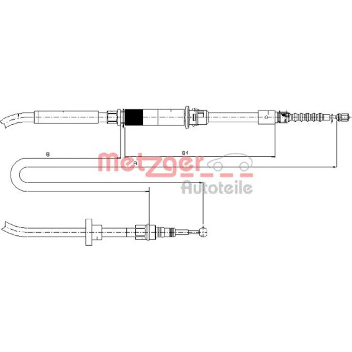 Metzger 10.7484 Seilzug, Feststellbremse Metzger 10.7484 Seilzug, Feststellbremse