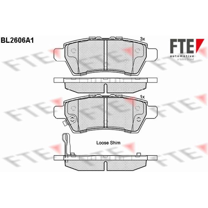 FTE 9010855 Bremsbelagsatz, Scheibenbremse FTE 9010855 Bremsbelagsatz, Scheibenbremse