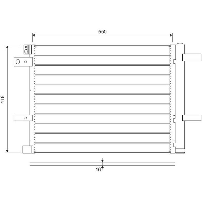 Valeo 822706 Kondensator, Klimaanlage