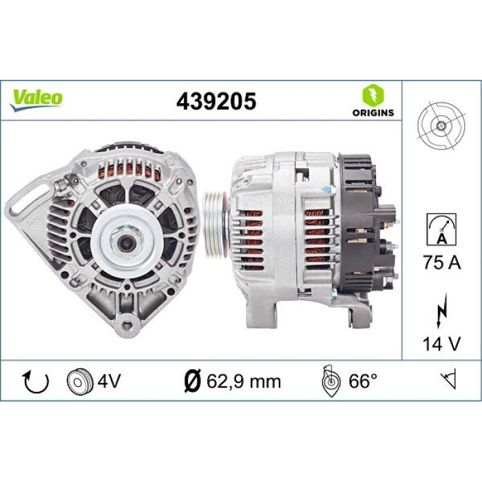 Valeo 439205 Generator ORIGINS - NEW O.E. TECHNOLOGIE