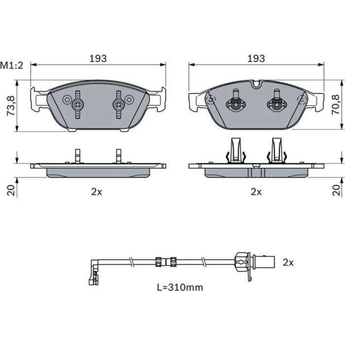 BOSCH 0 986 494 986 Bremsbelagsatz, Scheibenbremse BOSCH 0 986 494 986 Bremsbelagsatz, Scheibenbremse