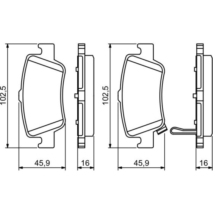 BOSCH 0 986 494 182 Bremsbelagsatz, Scheibenbremse BOSCH 0 986 494 182 Bremsbelagsatz, Scheibenbremse