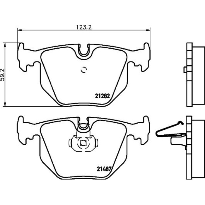 Hella Pagid 8DB 355 008-091 Bremsbelagsatz, Scheibenbremse Hella Pagid 8DB 355 008-091 Bremsbelagsatz, Scheibenbremse