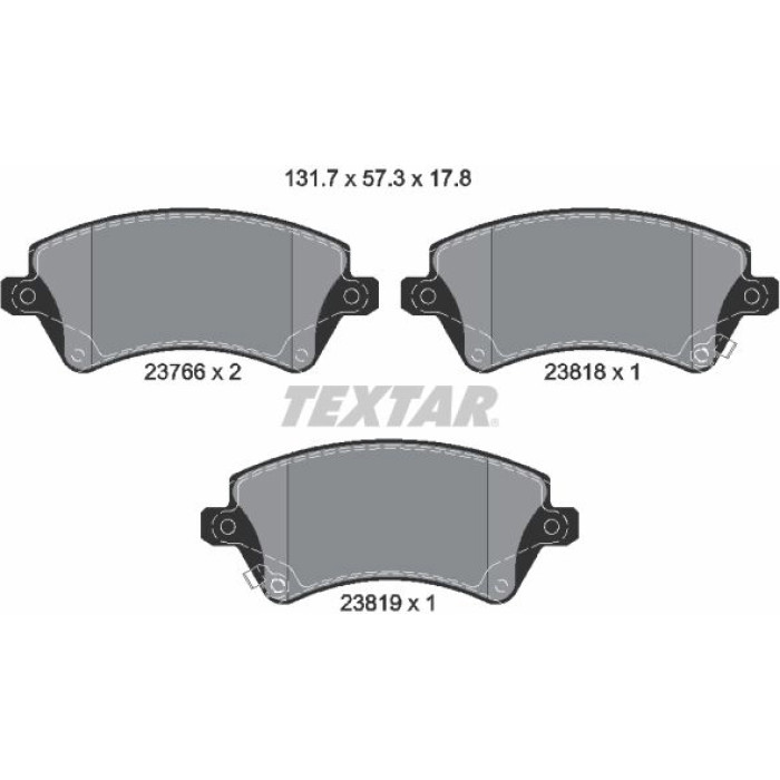 Textar 2376601 Bremsbelagsatz, Scheibenbremse Q+ Textar 2376601 Bremsbelagsatz, Scheibenbremse Q+