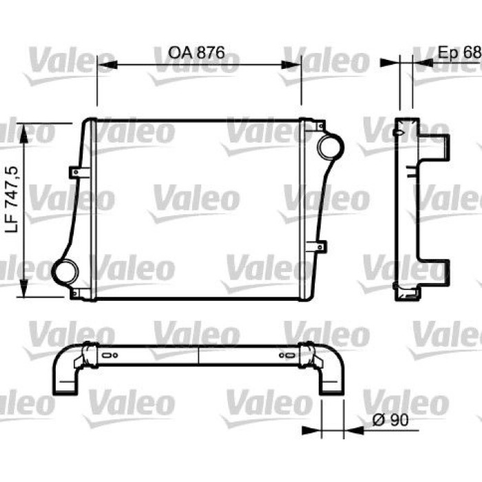 Ladeluftkühler 818876 Ladeluftkühler 818876