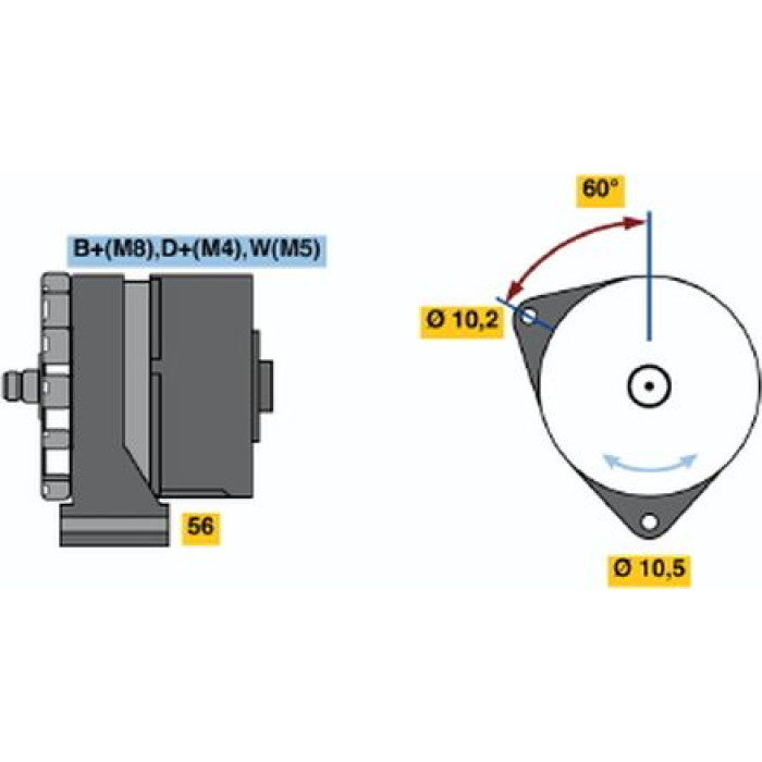 BOSCH 0 120 468 066 Generator