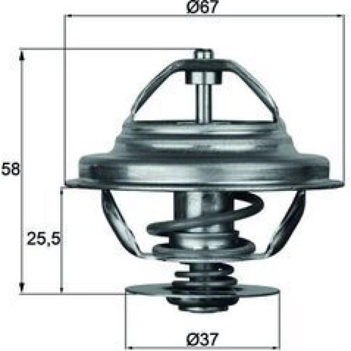 Mahle TX 21 80D Thermostat, Kühlmittel BEHR