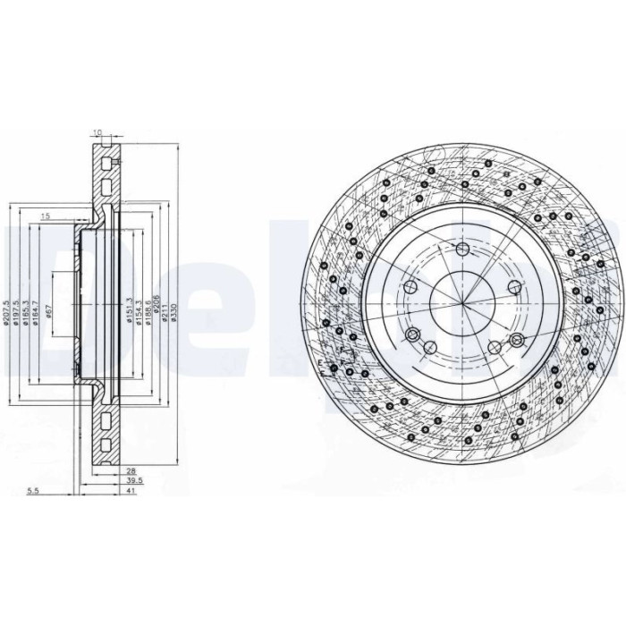 Delphi BG3985C Bremsscheibe