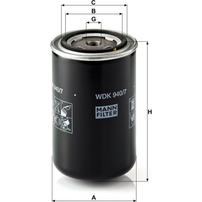 Mann-Filter WDK 940/7 Kraftstofffilter Mann-Filter WDK 940/7 Kraftstofffilter