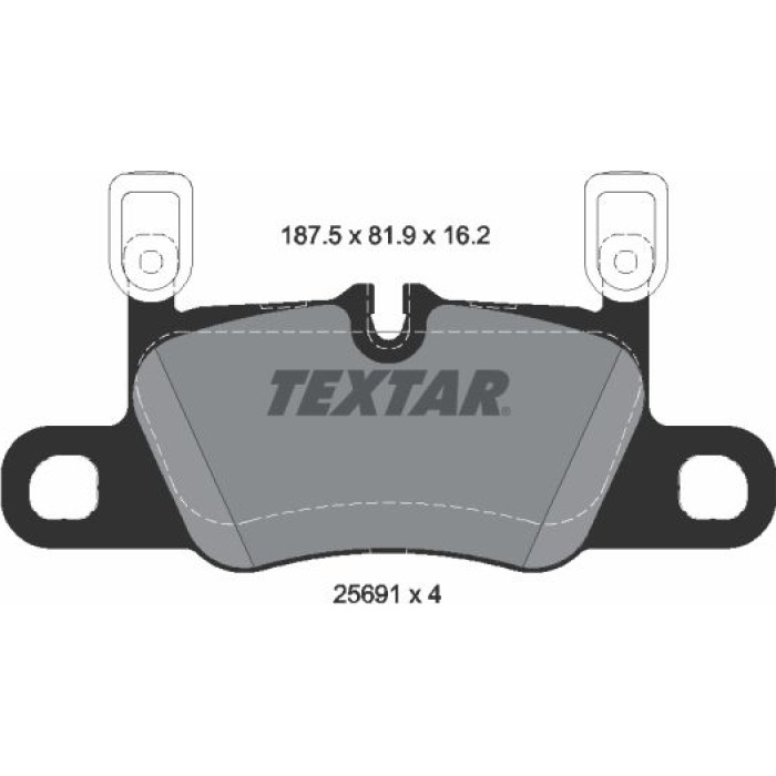 Textar 2569103 Bremsbelagsatz, Scheibenbremse