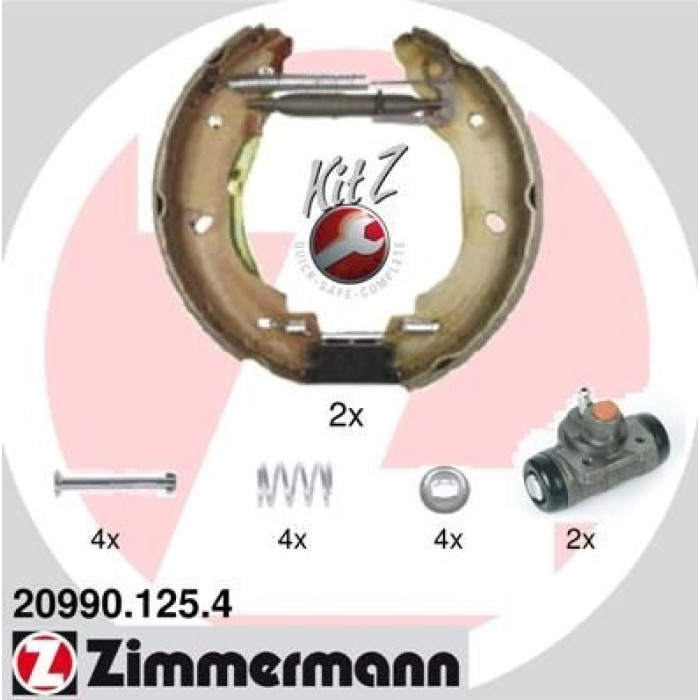 Zimmermann 20990.125.4 Bremsbackensatz KIT Z Zimmermann 20990.125.4 Bremsbackensatz KIT Z