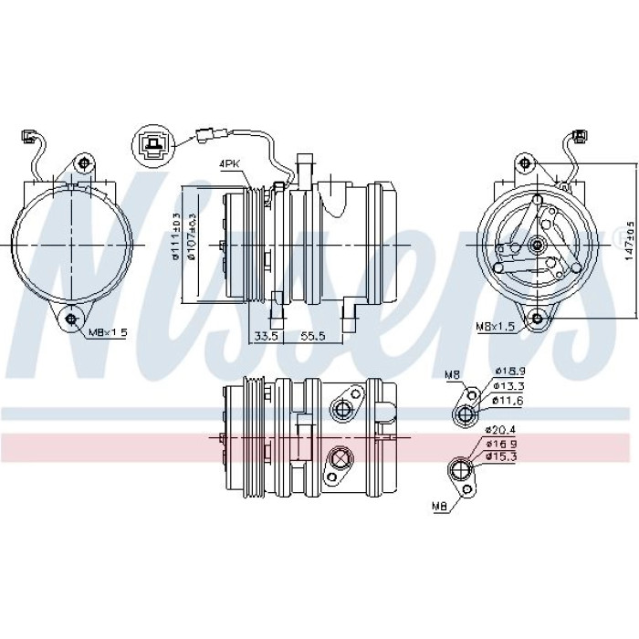 Nissens 89275 Kompressor, Klimaanlage FIRST FIT Nissens 89275 Kompressor, Klimaanlage FIRST FIT